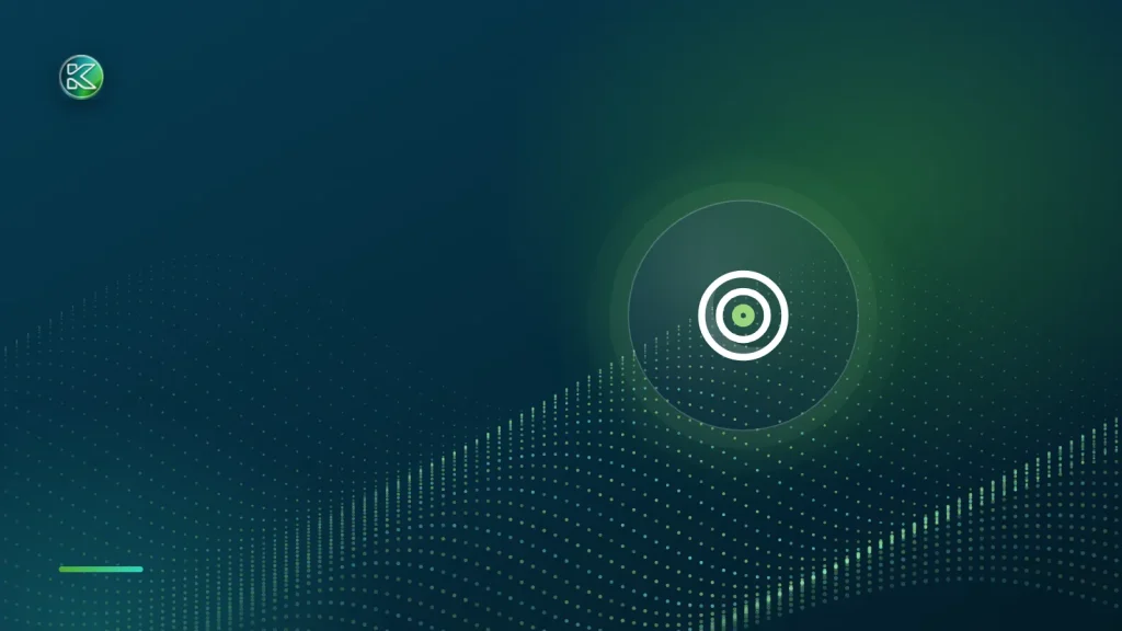 Branded Kreativworx cover with a target line icon on a navy and teal background