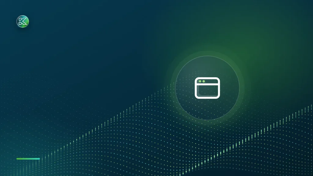 Branded Kreativworx cover with a web page line icon connected to marketing icons on a navy and teal background